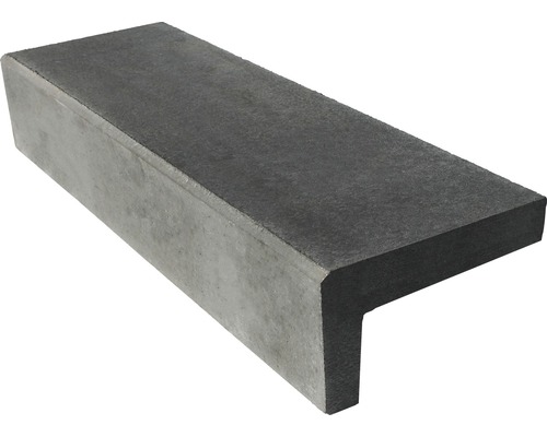 Beton Winkelstufe grau 140 cm x 18 cm x 32 cm Beton Winkelstufe grau 140 cm x 18 cm x 32 cm