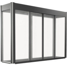 Auvent avec plaques en plastique transparentes