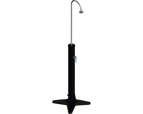 Douche autoportante en métal avec pommeau de douche et robinet