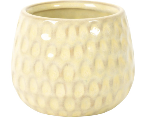 Blumentopf Nanna Keramik Ø 6 cm H 6 cm creme Dekorativer Übertopf aus Keramik mit Muster