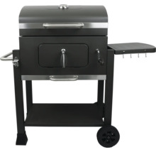 Barbecue au charbon de bois avec étagère et roulettes