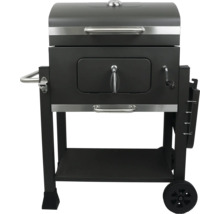 Barbecue au charbon de bois avec couvercle, porte et espace de rangement