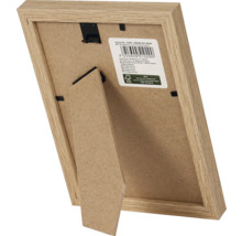 Vue arrière d'un cadre photo en bois avec support