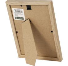 Arrière d'un cadre photo en bois avec support