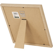 Arrière d'un cadre photo en bois avec support