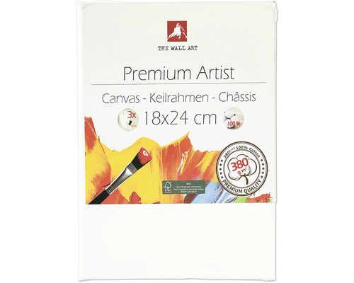 Premium Künstler Leinwand Keilrahmen, 18x24 Zentimeter, Dreierpack