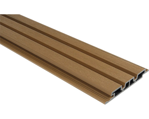 Konsta WPC Fassadenverkleidung Nativo dunkelbraun 24x178x2200 mm Kunststoffpaneel für den Außenbereich