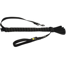 Laisse noire pour chien avec dragonne et mousqueton