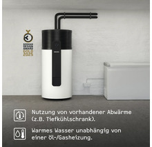 Wärmepumpe neben einer Gefriertruhe mit German Design Award Gold 2025