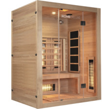 Sauna infrarouge en bois avec porte en verre