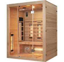 Sauna infrarouge en bois avec porte en verre
