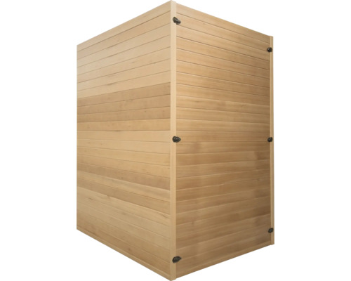 Cabine de sauna en bois avec panneaux horizontaux