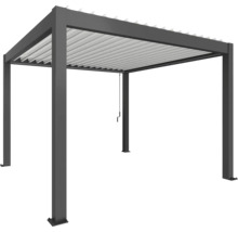 Pergola autoportante avec toit à lamelles