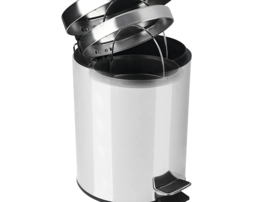 Poubelle à pédale en métal avec seau intérieur amovible