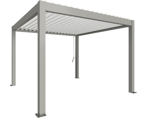 Pergola autoportante avec lamelles réglables pour le jardin