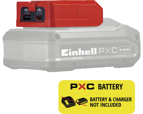 Adaptateur batterie USB Einhell TC-CP 18 Li USB A/C-Solo Adaptateur de batterie Einhell Power X-Change avec ports USB