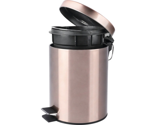 Poubelle à pédale en métal avec seau intérieur amovible