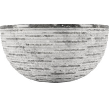 Cache-pot décoratif en pierre avec texture rainurée