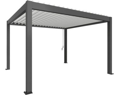 Pergola autoportante avec toit à lamelles