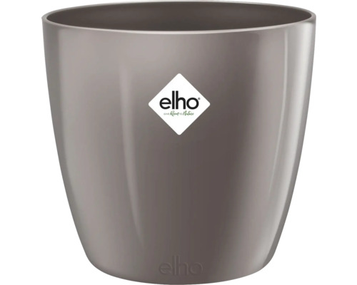 Pot de fleurs elho Brussels Diamond plastique Ø 16 H 15 cm gris Pot de fleurs en plastique avec le logo Elho