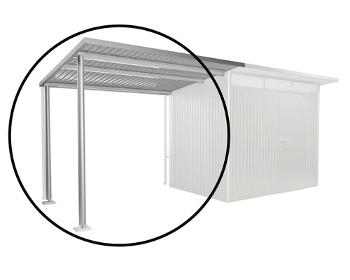 Metallcarport mit Stützpfosten