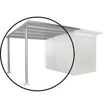 Metallcarport mit Stahlstützen und Dach