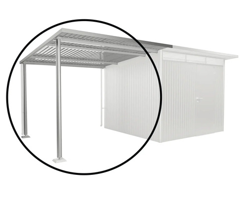 Metallcarport mit Stützen und Dach