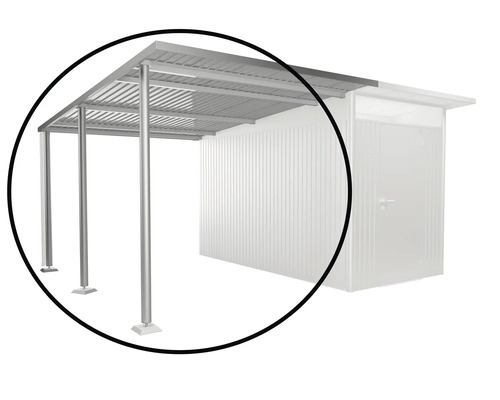 Überdachung mit Stahlpfosten