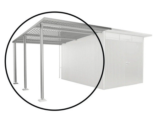 Metallcarport mit Säulen und Dach