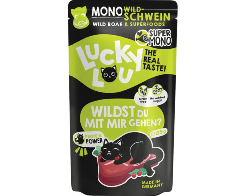 Lucky Lou Mono Wildschwein Katzennahrung