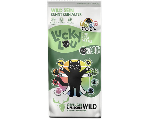 Lucky Lou Senior Katzentrockenfutter mit Geflügel und frischem Wild