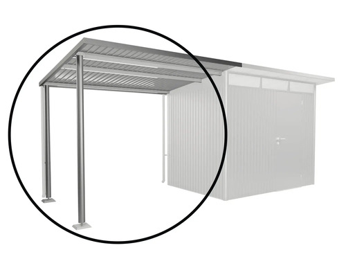 Metallcarport mit Säulen und Dach