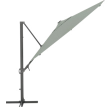 Parasol excentré avec structure métallique et abat-jour rectangulaire