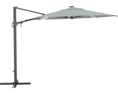 Parasol déporté avec pied en croix pour le jardin