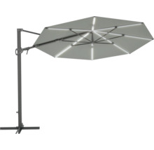Parasol déporté avec éclairage LED pour le jardin