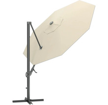 Parasol déporté avec mécanisme à manivelle et abat-jour rectangulaire