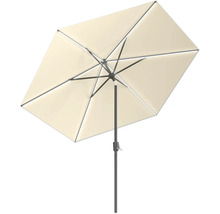 Beiger Sonnenschirm mit Metallgestell