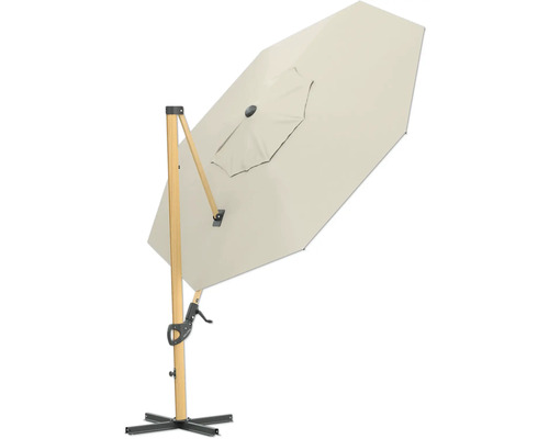 Freiarm-Sonnenschirm mit Holzständer