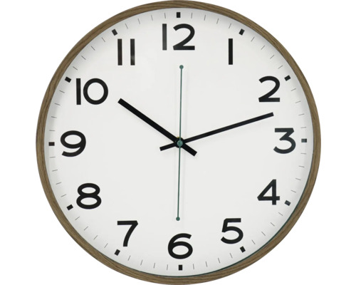 Runde Wanduhr mit Ziffernblatt und Zeitanzeige