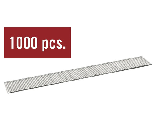 Clous en bande dans le magasin avec la mention 1000 pièces