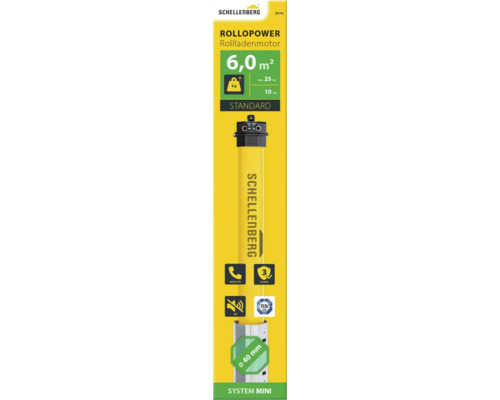 Schellenberg Rollladenmotor für Rollläden bis 6,0 Quadratmeter Fläche