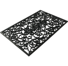 Paillasson rectangulaire avec motif floral.