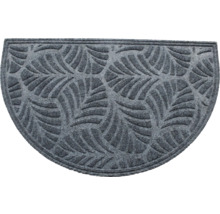 Halbrunde Fußmatte mit Blattmuster