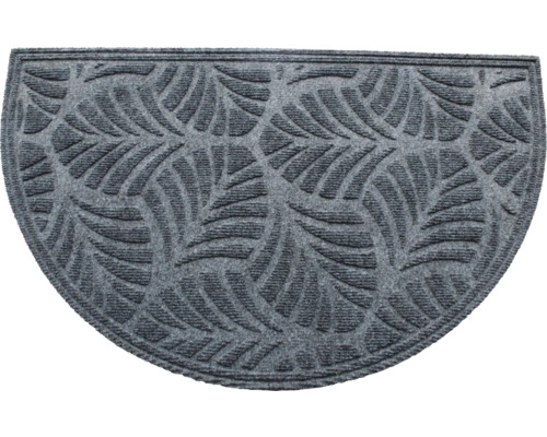 Halbrunde Fußmatte mit Blattmuster