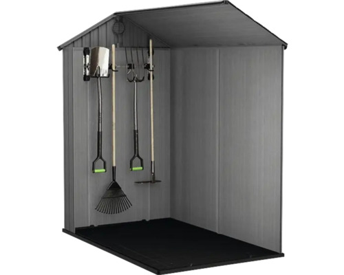 Gartenschuppen mit Gartengeräten zur Aufbewahrung von Werkzeugen