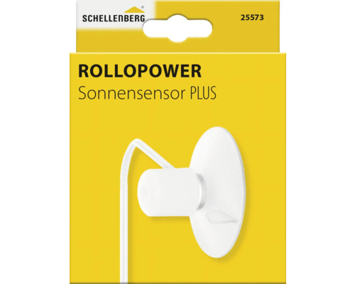 Schellenberg RolloPower Capteur solaire Plus dans une boîte jaune