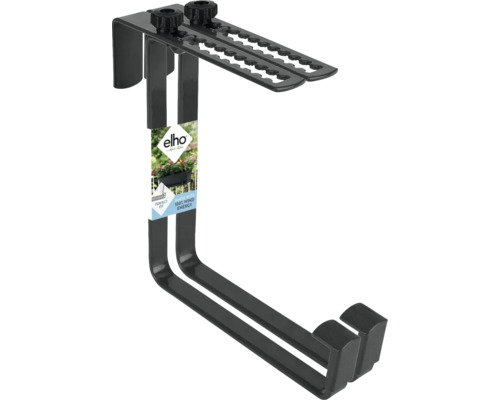 2er Set BLK Halter für Barcelona anthrazit Balkonkastenhalterung aus Metall mit Einstellschrauben