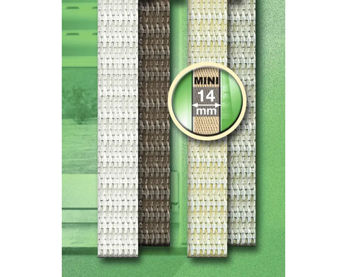 Différentes bandes de protection visuelle mini tissées, largeur 14 mm