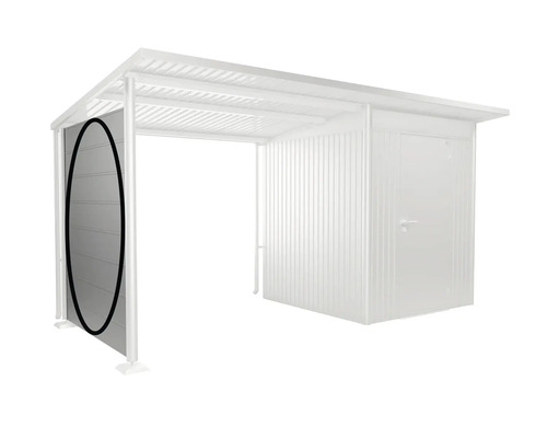 Abri de jardin avec paroi latérale pour ranger outils de jardin et outils