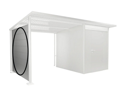 Image d'un abri voiture avec paroi latérale